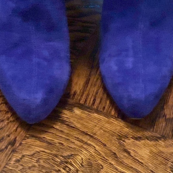 Royal Blue suede with red soles high over knee boots NO BOX - Picture 8 of 11